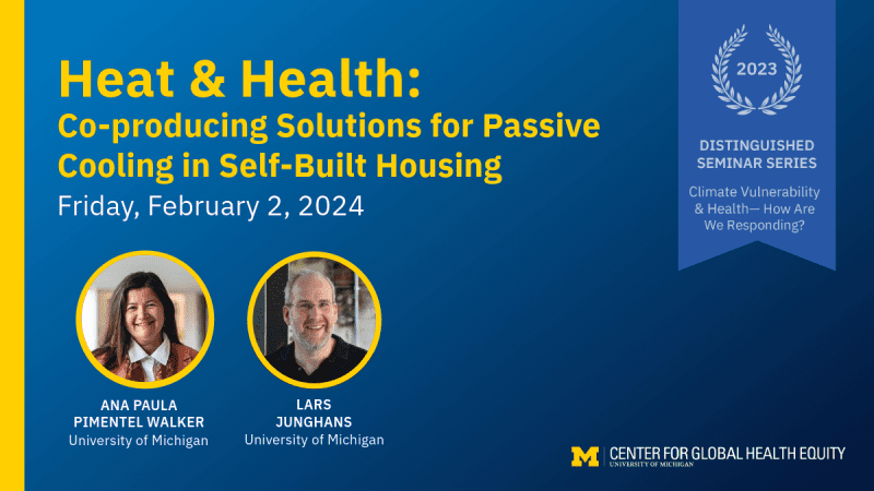 Heat & Health: Co-Producing Solutions for Passive Cooling in Self-Built Housing Event Flyer