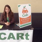 Stacey at the CARt table at a recent tabling event.