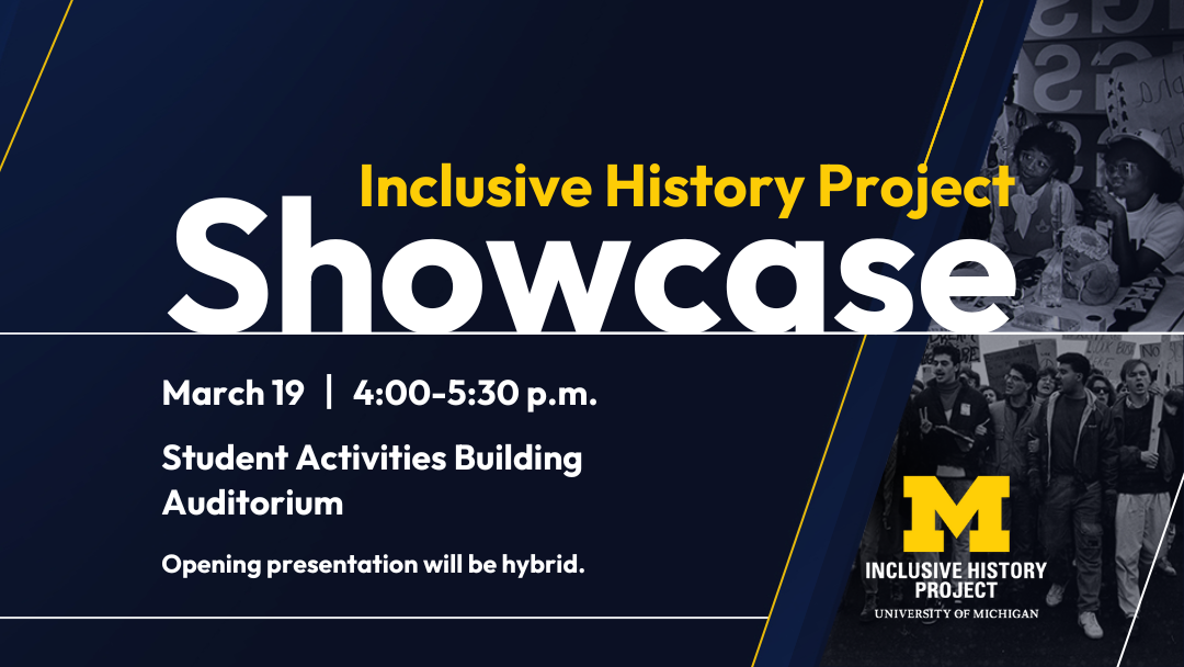 Inclusive History Project Showcase Event Flyer