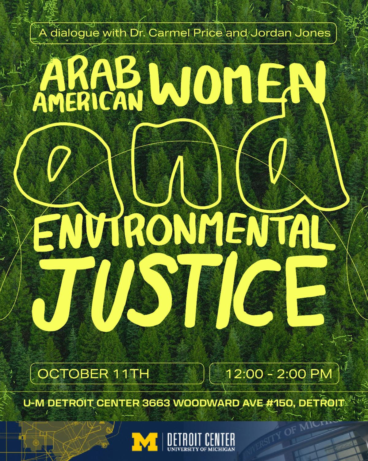 Arab American Women and Environmental Justice event flyer