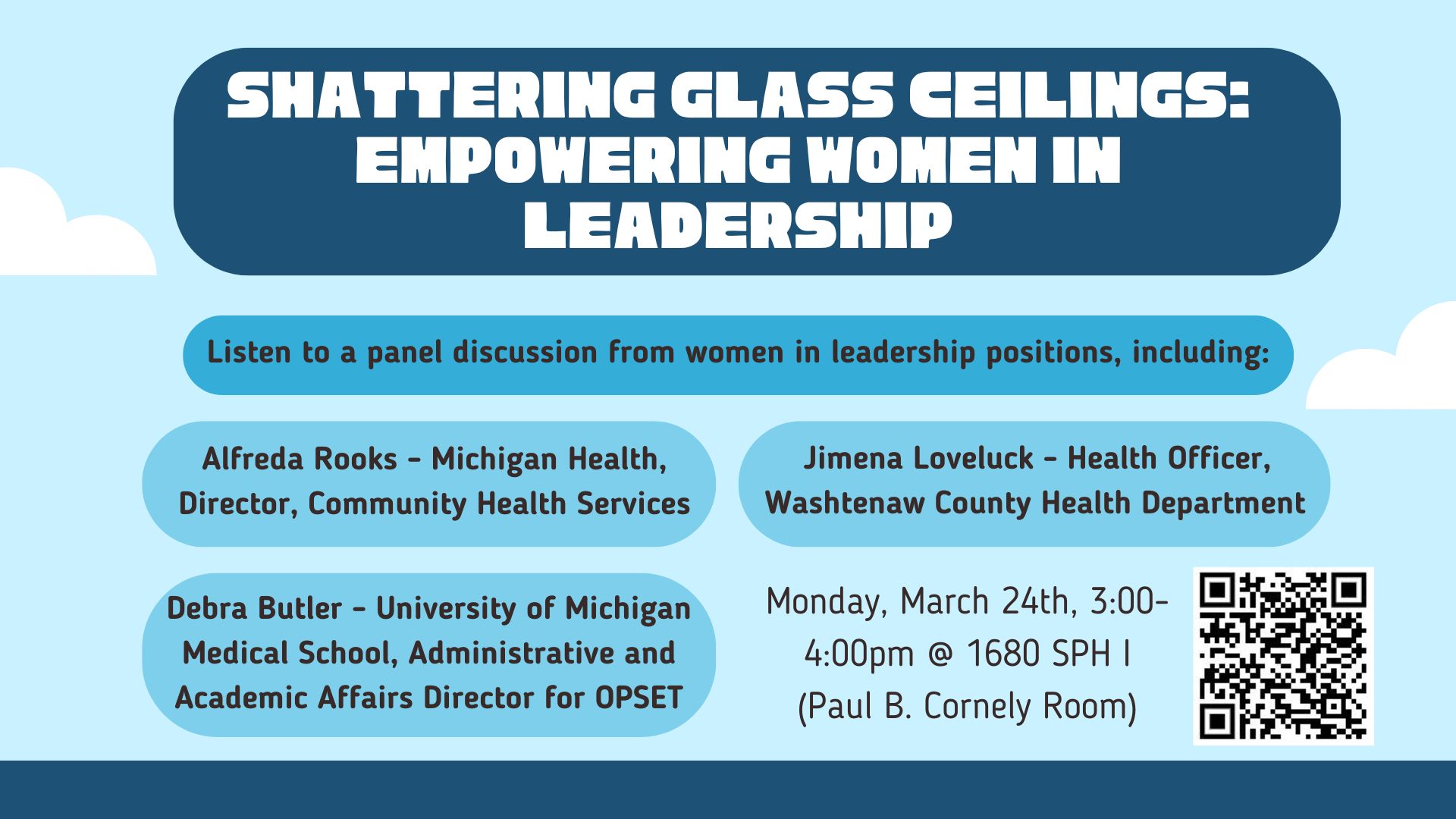 Shattering Glass Ceilings event flyer and information