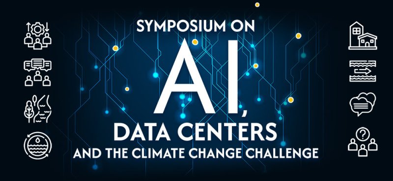 Title of the event on a background of computer circuit
