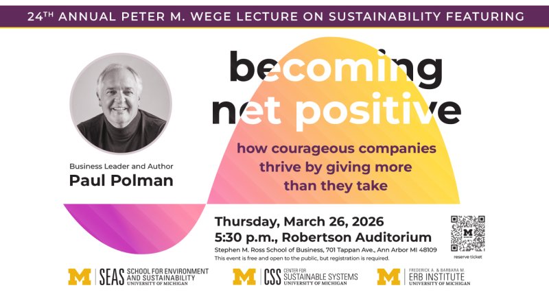 Paul Polman photo with Lecture and book title