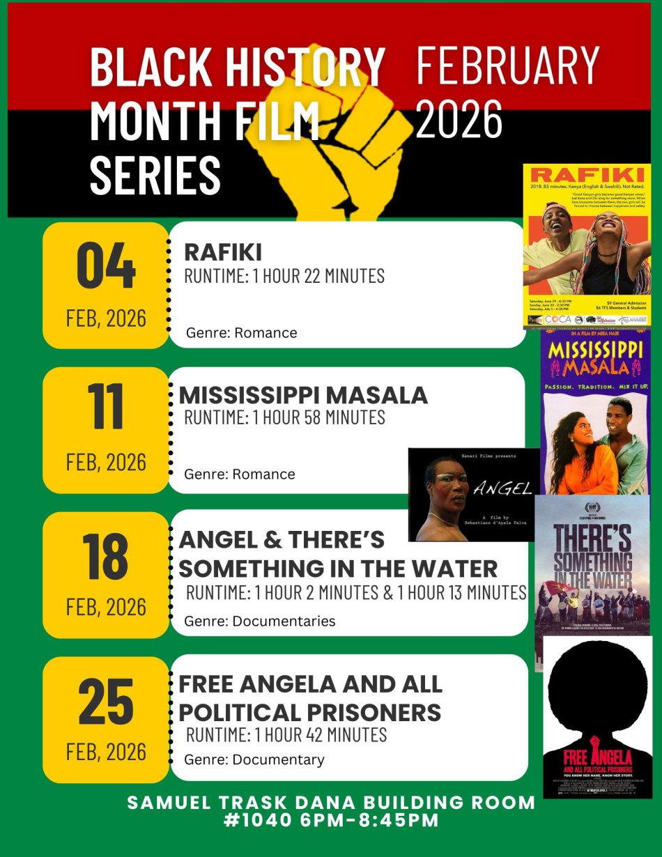 Event Flyer for Black History Month Film Series
