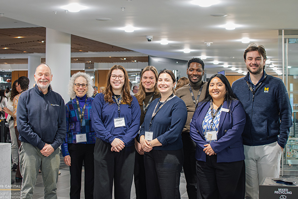 Jerry Davis, Janet Weiss, Annalies Fowler, Maricella Reyes and two male and two female students in Chicago