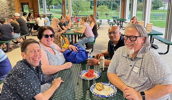 Shailesh Kumar with other board members, at their Washtenaw Literacy picnic.
