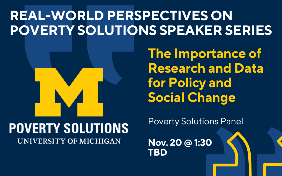Poverty Solutions panel flyer